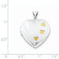 Sterling Silver Rhodium-Plated W/Gold-Plating Heart Locket