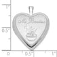 Sterling Silver Satin & Polished Mi Bautizo Heart Locket