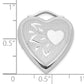 Sterling Silver Diamond-Cut Textured & Polished Heart Locket