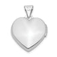 Sterling Silver Rhodium-Plated 15mm Double Heart On Locket