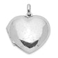 Sterling Silver Rhodium-Plated Polished Sparkle Heart Locket