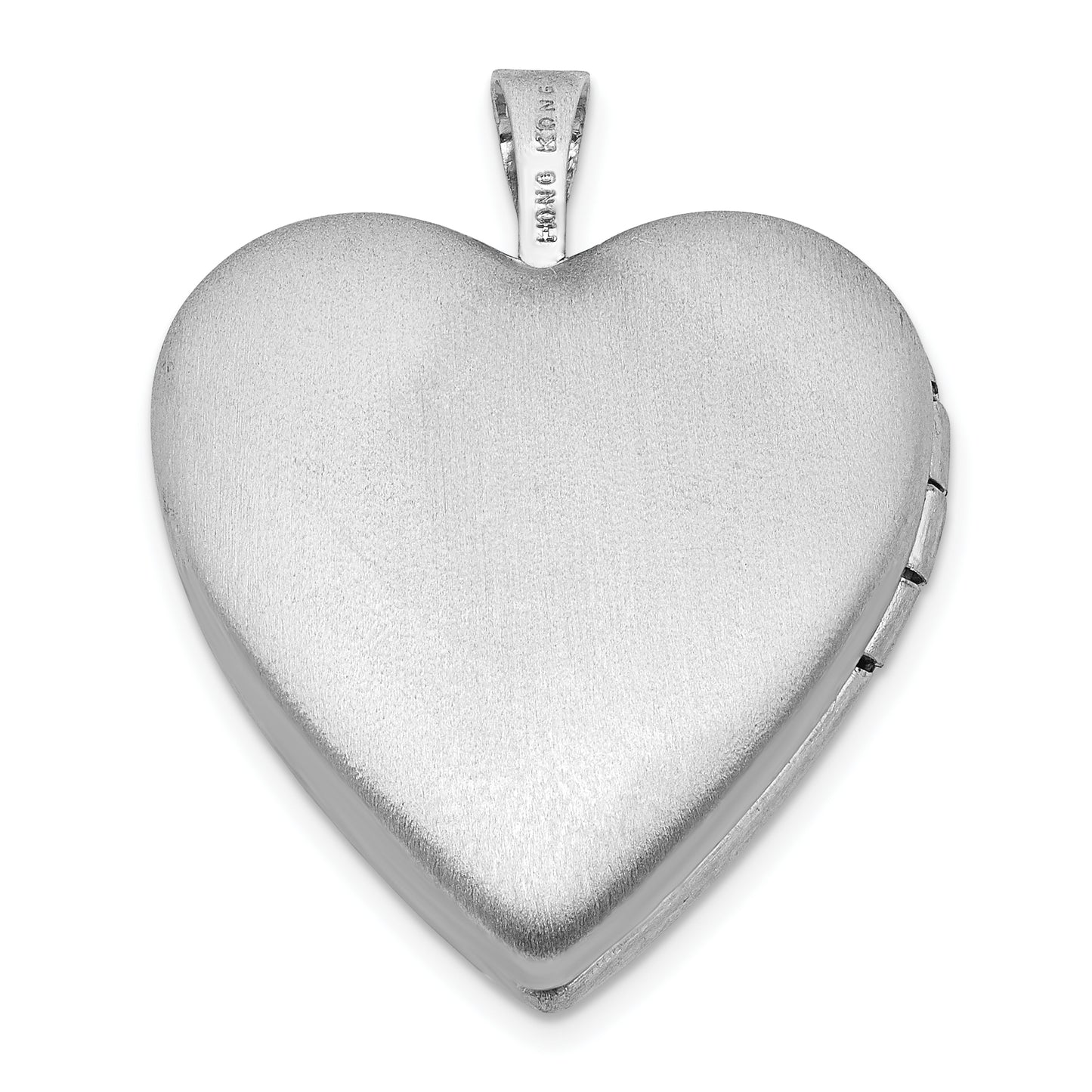 Sterling Silver Satin Enameled Mis Quince Butterfly Heart Locket