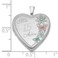 Sterling Silver Satin Enameled Mis 15 Anos Butterfly Heart Locket