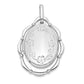 Sterling Silver Rhodium-Plated 21X16mm Floral Oval Locket