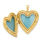 Ss/Gold Plated Sterling Silver Gold-Plated 20mm Claddagh Enameled Heart Locket