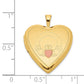 Ss/Gold Plated Sterling Silver Gold-Plated 20mm Claddagh Enameled Heart Locket