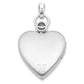 Sterling Silver Rhodium-Plated 21mm Diamond Accented Satin Locket