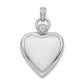 Sterling Silver Rhodium-Plated 21mm Diamond Accented Satin Locket