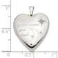 Sterling Silver Rhod-Pltd 20mm Love To The Moon Diamond Heart Locket