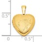 Ss/Gold Plated Sterling Silver Gold-Plated Satin & Polished 12mm Fairy Heart Locket