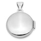 Sterling Silver Rhodium-Plated Polished Domed 16mm Round Locket