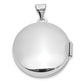 Sterling Silver Rhodium-Plated Polished Domed 20mm Round Locket