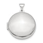 Sterling Silver Rhodium-Plated Polished Domed 20mm Round Locket