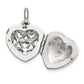 Sterling Silver Antiqued Filigree Top Polished Back 16mm Heart Locket