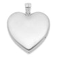 Sterling Silver Rhodium-Plated 24mm D/C Cross Ash Holder Heart Locket