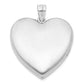 Sterling Silver Rhodium-Plated Flower Ash Holder Heart Locket