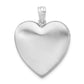 Sterling Silver Rhod-Plated Satin/Pol Paw Prints Ash Holder Heart Locket