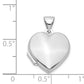 Sterling Silver Rhodium-Plated Plain 15mm Heart Locket