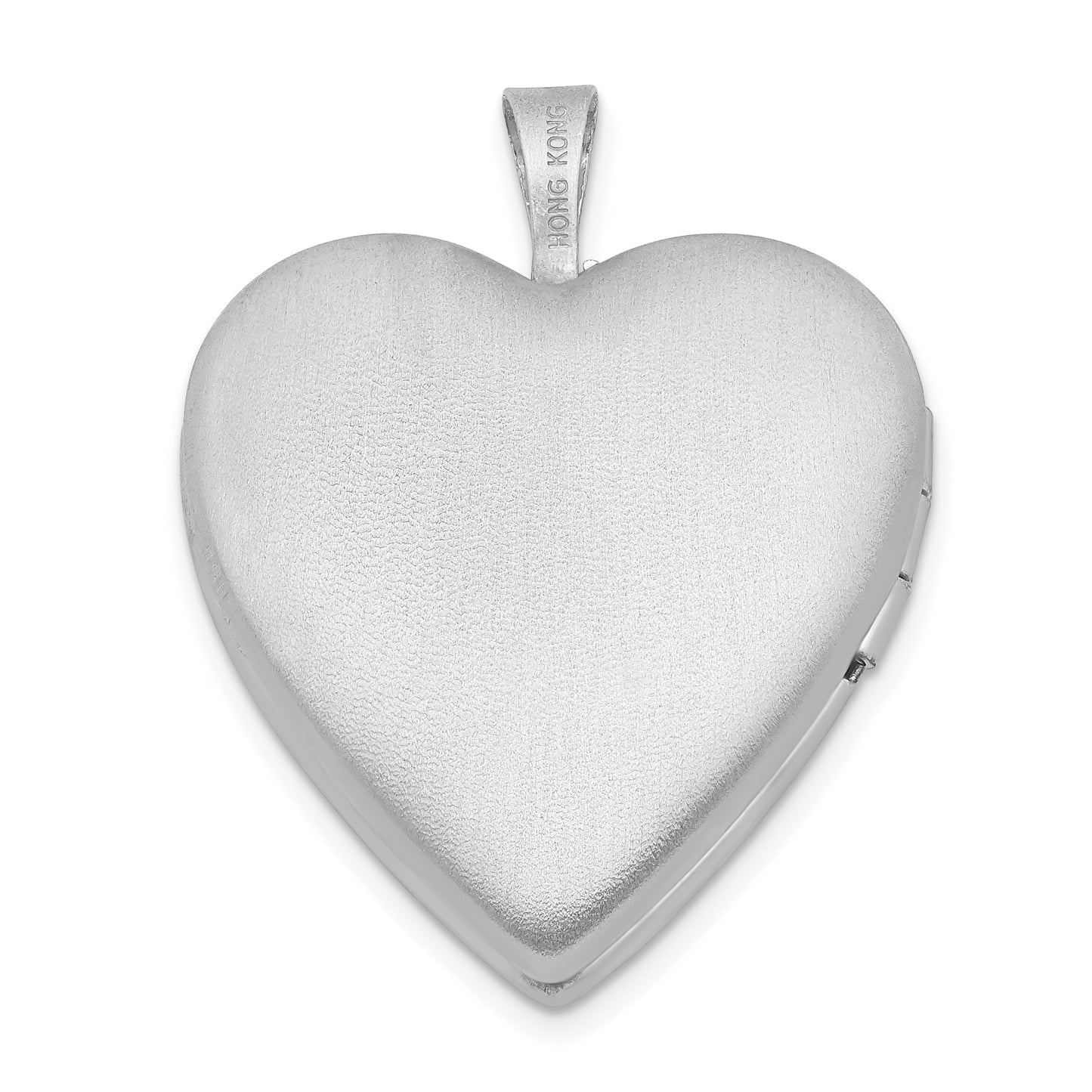 Sterling Silver 20mm Gold-Tone Satin & Polished D/C Claddagh Heart Locket