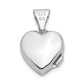 Sterling Silver Rhodium-Plated Polished 10mm Heart Locket