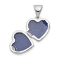 Sterling Silver Rhodium-Plated Polished 10mm Heart Locket