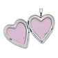 Sterling Silver Rhodium-Plated Tree Design Heart Locket