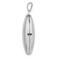 Sterling Silver Rhodium-Plated Oval 23mm Locket