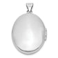 Sterling Silver Rhodium-Plated Oval 23mm Locket