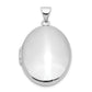 Sterling Silver Rhodium-Plated Oval 23mm Locket