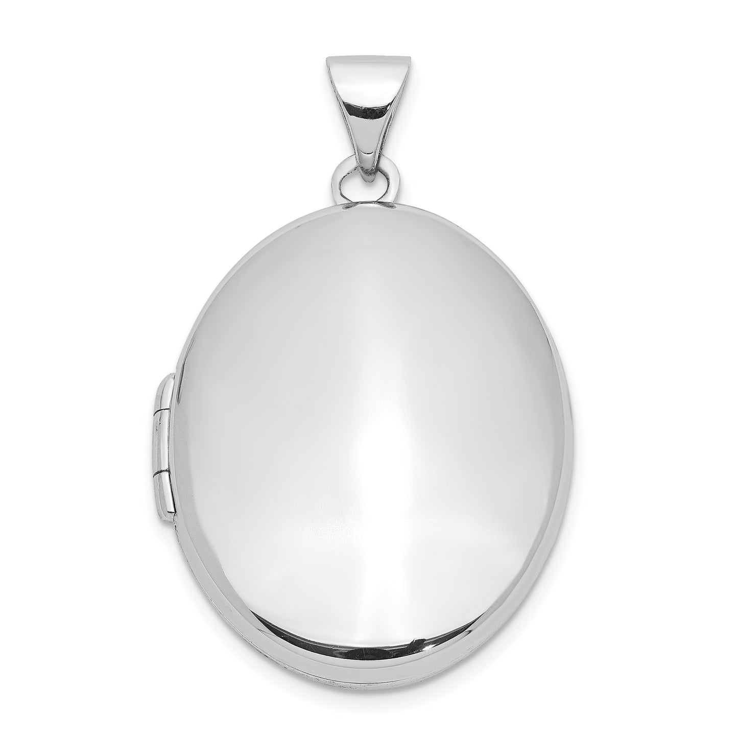 Sterling Silver Rhodium-Plated Oval 23mm Locket