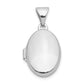 Sterling Silver Rhodium-Plated 14mm Domed Oval Locket