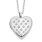 Sterling Silver Diamond Fascination Mystique Platinum-Plated Heart Locket