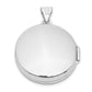 Sterling Silver Rhodium-Plated 20mm Scroll Round Locket