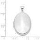 Sterling Silver Rhodium-Plated Polished 26mm Oval Locket