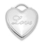 Sterling Silver Rhodium-Plated Polished & Satin Love Heart Locket