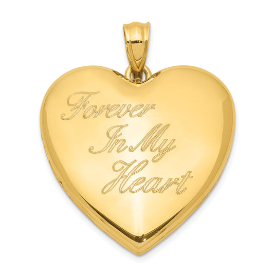 Ss/Gold Plated Sterling Silver Gold-Tone Forever In My Heart Ash Holder Locket