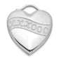 Sterling Silver Rhodium-Plated Satin & Polished Xxxooo Heart Locket