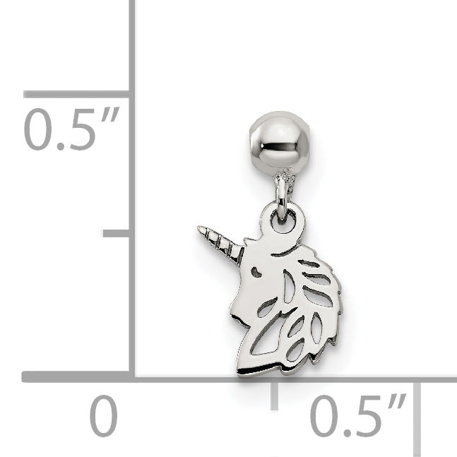 Sterling Silver Mio Memento Dangle Unicorn Charm