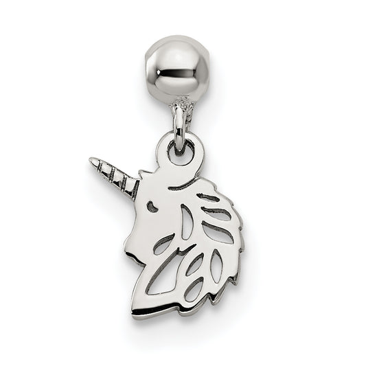 Sterling Silver Mio Memento Dangle Unicorn Charm