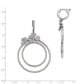 Sterling Silver Rhodium-Plated Cz Hinged Hoop Dangle Earrings