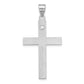 Sterling Silver Rh-Plt Crystal Family Cross Pendant