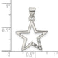 Sterling Silver Rhodium-Plated Cz Star Pendant