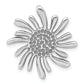 Sterling Silver Antiqued Flower Pendant