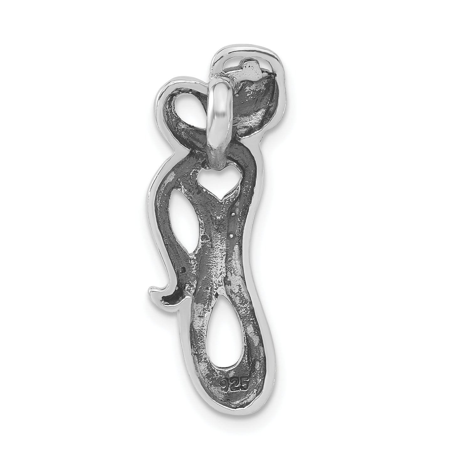 Sterling Silver Antiqued Love Design Pendant