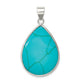 Sterling Silver Teardrop Turquoise Pendant