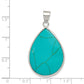 Sterling Silver Teardrop Turquoise Pendant