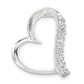 Sterling Silver Cz Heart Slide Pendant