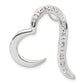 Sterling Silver Stellux Crystal Open Heart Slide Pendant