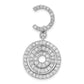 Sterling Silver Cz Chain Slide Pendant