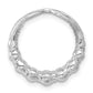 Sterling Silver Cz Circle Chain Slide Pendant